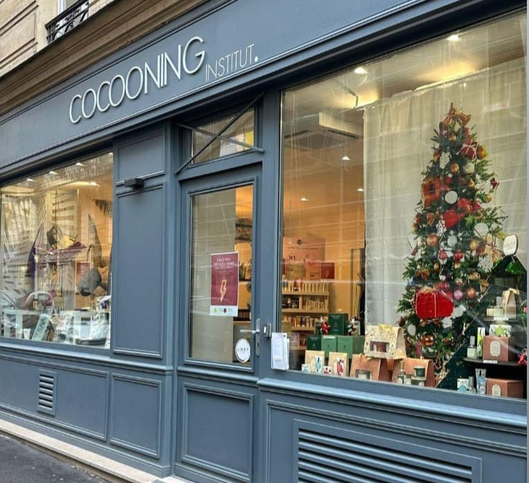 La devanture du Cocooning Institut, 19 rue de la Jonquière à Paris 17e